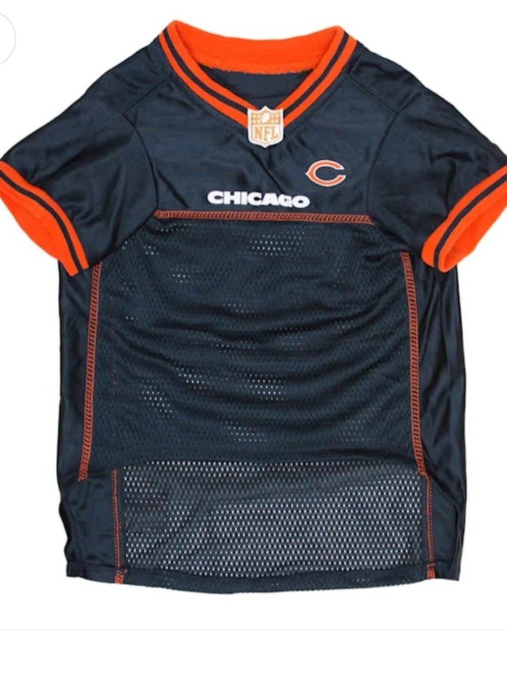 NFL Chicago Bears Navy and Orange Short Sleeve Jersey